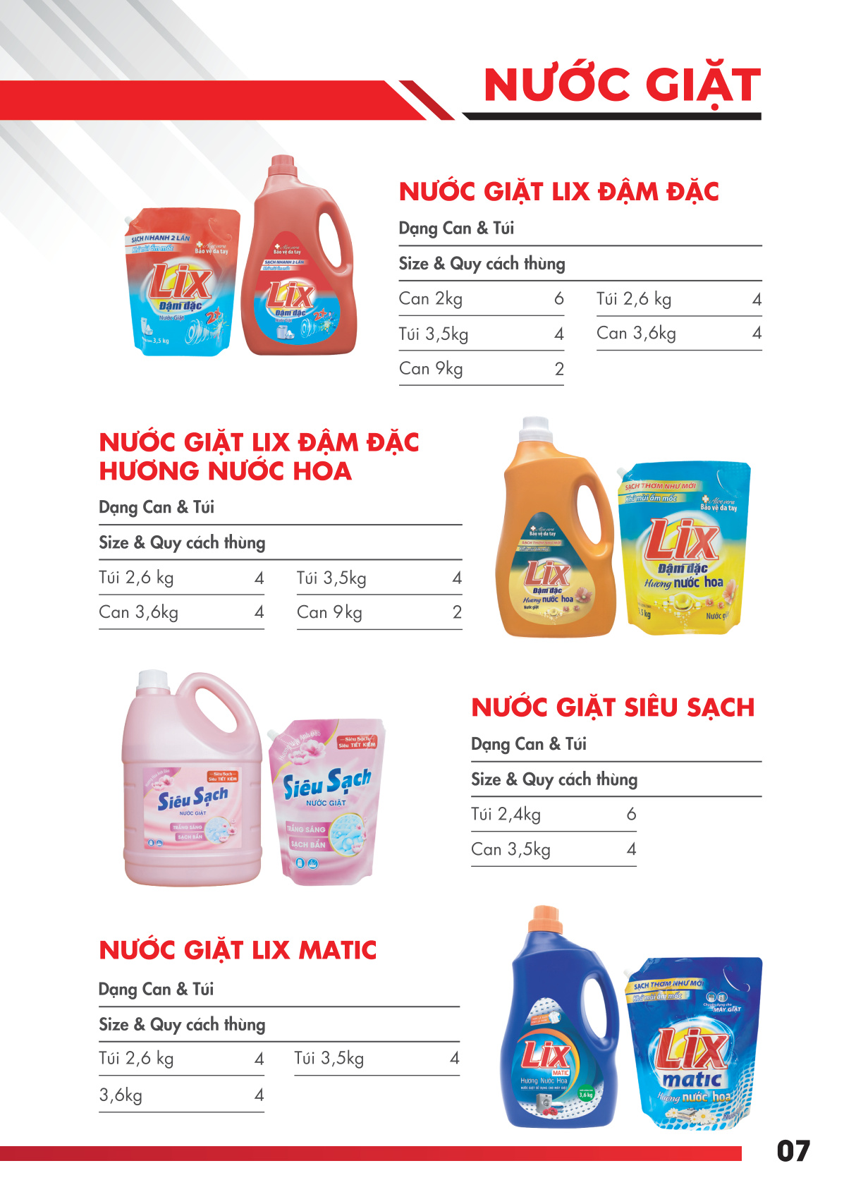 Nước giặt LIX